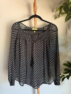 Princess Vera Wang Black Sheer Long Sleeve Blouse Women’s Size Small NWOT